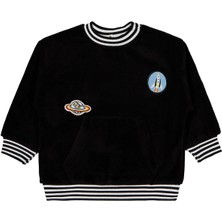 Civil Boys Armalı Reglan Kol  2-5 Yaş Sweatshirt - Siyah 2-3 Yaş