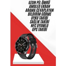 İlkyaz Fashion Akıllı Saat Ios ve Android Tüm Telefonlara Uyumlu Çok Fonksiyonlu Amoled Ekran ILKYZ-KRGRS34