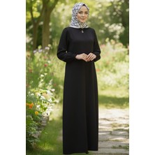 Maksen Tekstil Aerobin Kumaş Tesettür Cepli Ferace - Günlük Rahat Kesim Uzun Kap