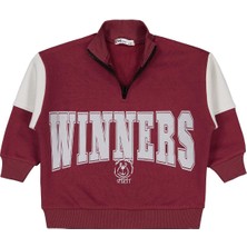 Civil Boys Winners Baskılı 2-5 Yaş Sweatshirt - Bordo 3-4 Yaş
