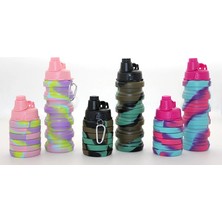 İlkyaz Fashion Katlanabilir Portatif Silikon Su Şişesi 500 ml Model 2 ILKYZ-KRGRS34