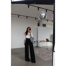 Özge Özgenç Yüksek Bel Ekstra Bol Paça Palozzo Pantolon