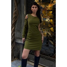 Lijuri Adore Tek Kol Taş Detay Elbise 2684-8 R5-I-K4