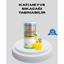 İlkyaz Fashion USB Şarjlı Mini Meyve Sıkacağı – Çift Bıçaklı, Güvenlik Kilitli ILKYZ-KRGRS34