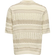 Only & Sons Onskarlos Rlx Ss Resort Polo Knıt Erkek Beyaz Kazak - 22033570