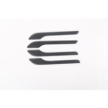Ramm Tesla Model Y / Juniper / Model 3 Kapı Açma Kolu Kaplaması Parlak Karbon 4lü Set