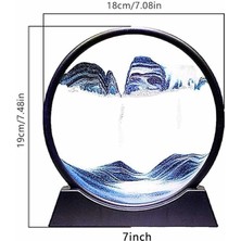 İlkyaz Fashion Dekoratif Kum Sulu Kum Saati Yuvarlak Şık Kum Tablosu Kum Saati Şeklinde Kum Tablo ILKYZ-KRGRS34