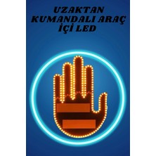 İlkyaz Fashion Pilli LED Işık Araç Camı Için Uzaktan Kumandalı El Simgesi ILKYZ-KRGRS34