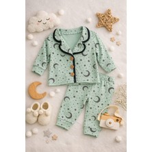 Love Giyim Yıldızlı Ay Detaylı Pijama Takımı
