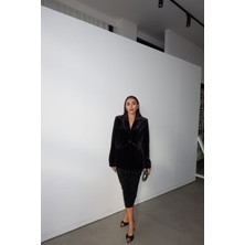 Özge Özgenç Pul Payet Midi Boy Kalem Etek