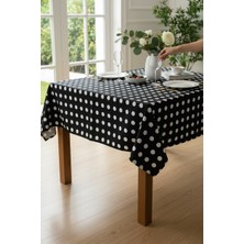 Pimula Home Su İtici Muşamba Kaplı Pamuklu Masa Örtüsü 140x140 cm | Piknik & Yer Sofrası Uyumlu