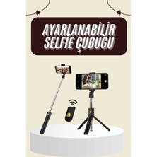 İlkyaz Fashion Cep Telefonu Tripod Standı Manyetik Selfie Sopa Bluetooth Uzaktan Kumandalı ILKYZ-KRGRS34