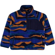 Civil Boys Karışık Dalga Desenli 6-9 Yaş Sweatshirt - Mavi 9-10 Yaş
