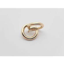 Orhan Çanta Altın Renginde Açılır Yaylı Metal Çanta Zincir Halkası (Çap 2,8 Cm) (1 Pakette 2 Adet)
