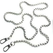 Orhan Çanta 120 cm Gümüş Renk Metal Çanta Zinciri - Yedek Omuz Askısı ve Çanta Sapı (Nikel Kaplama)