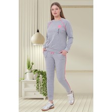 Mecit Pijama Mecit 6200 Gri Spor Kadın Pijama Takımı