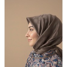 Sevimia Scarf İpeksi Jakar Eşarp vizon
