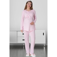 Mecit Pijama Mecit 5414 Pembe Lohusa Pjama Takımı
