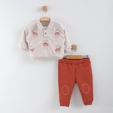 Necix Ayıcık Nakışlı Şardonlu Kışlık Erkek Bebek Takımı