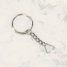 Orhan Çanta Zincirli Anahtarlık Halkası 25 Adet Aparatlı 2.5cm Çap 2.5cm Zincir Uzunluğu