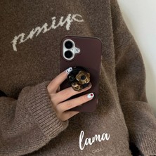 Lama Case Apple iPhone 17 Kılıf Velvet Stone Tas Detayli Pop Soketli Soft Premium Kapak