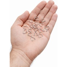 Orhan Çanta 100 Adet - 11X14 mm Üçgen Halka, V Halka, Anahtarlık Halkası, Üçgen Anahtarlık Halkası, Nikel