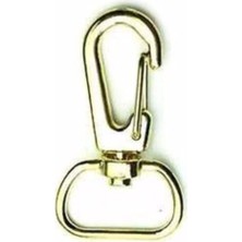 Orhan Çanta Gold Makrome Anahtarlık Aparatı 10 Adet Telli Kanca Klipsi Anahtarlık Halkası