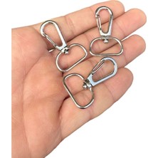 Orhan Çanta 2 cm Telli Kanca 100 Ad.(Gümüş Renk) Süs Aparatı,makrome Kanca