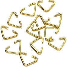 Orhan Çanta 100 Adet 14X11 mm Gold Üçgen Anahtarlık Montaj Halkası, Takı Bağlantı Halkası