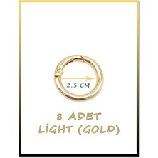Orhan Çanta 8 Adet 2.5 cm Yaylı Halka Gold