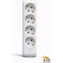 Viko 4’lü Topraklı Grup Priz – Kablosuz / Sıvaüstü Uygun