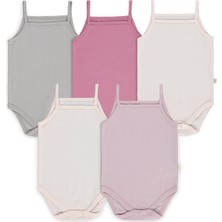 Civil Baby Basıc Ip Askılı 5 Li 0-36 Ay Çıtçıtlı Badi - Pembe 3-4 Yaş