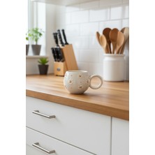 KYA CERA Papatya Kabartmalı Tekli El Yapımı Seramik Kupa