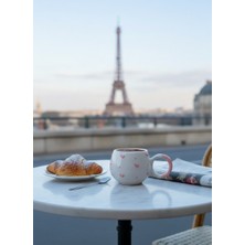 Pembe Kalp Kabartmalı Tekli El Yapımı Kupa – Sevgililer Günü