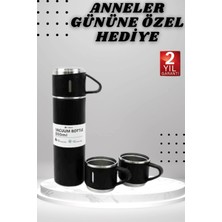İlkyaz Fashion 3 Bardaklı Termos Seti Anneler Gününe Özel Hediye Taşınabilir Sızdırmaz Isı Koruyucu Ilkyz-