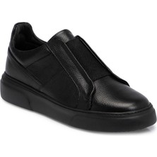 Tergan Siyah Hakiki Deri Erkek Sneaker - E25S1AY57668-A41