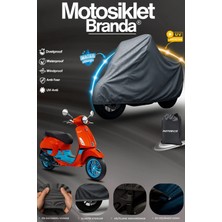Motobros Motosiklet Brandası Universal Beden Ekstra Kalın Kumaş Su Geçirmez Toz-Güneş Korumalı Motor Brandası