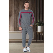 Mecit Pijama Mecit 2784 Füme Büyük Beden Erkek Pijama Takımı