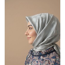 Sevimia Scarf İpeksi Jakar Eşarp gri