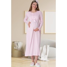 Mecit Pijama Mecit 5415 Pembe Hamile Lohusa Gecelik