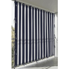 Ceylan Home 4 Tarafı Kuş Gözlü Bahçe Brandası | Dış Mekan Balkon, Garaj ve Teras Perdesi – Gri Beyaz