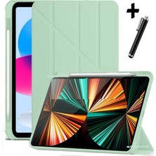 M.tk moveteck Samsung Galaxy Tab A9 Plus 11 Inç Kılıf Kalem Bölmeli Yumuşak Silikon Kapak Akıllı Uyku Modlu Üçgen Standlı SM-X210 X213 X215 X217 Tablet Kılıfı 360 Tam Kaplar
