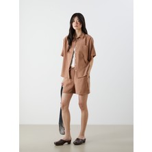 Lc Waikiki Yeni Sezon Beli Lastikli Modal Karışımlı Kadın Şort