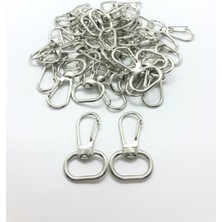 Orhan Çanta 100 Adet 1,5 cm Telli Kanca Gümüş Anahtarlık Halkası