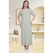 Mecit Pijama Mecit 6049 Yeşil Büyük Beden Kadın Gecelik