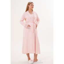 Mecit Pijama Mecit 6331 Pudra Sabahlıklı Lohusa Gecelik Takım