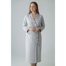 Mecit Pijama Mecit 6311 Mavi Kadın Büyük Beden Sabahlık