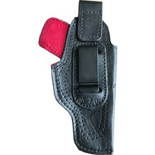 Aresoutdoors Beretta MOD70 Düğmeli Beretta Için Uyumlu Içi Kırmızı Çorap Tipi Deri Taşıma Kılıfı