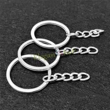 Orhan Çanta Anahtarlık Halkası Yassı Kalın 5cm - Zincirli 200 Adet