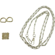 Orhan Çanta Çıtçıtlı Abiye Set 4 mm Ince Zincirli Çanta Aksesuar Seti